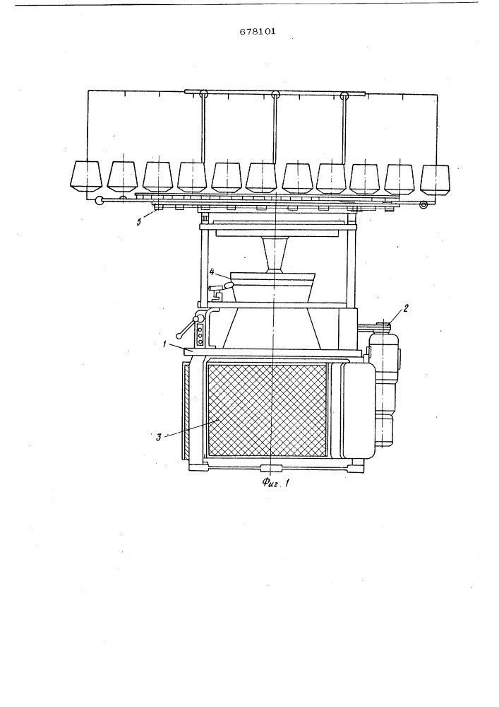 Круглотрикотажная машина (патент 678101)