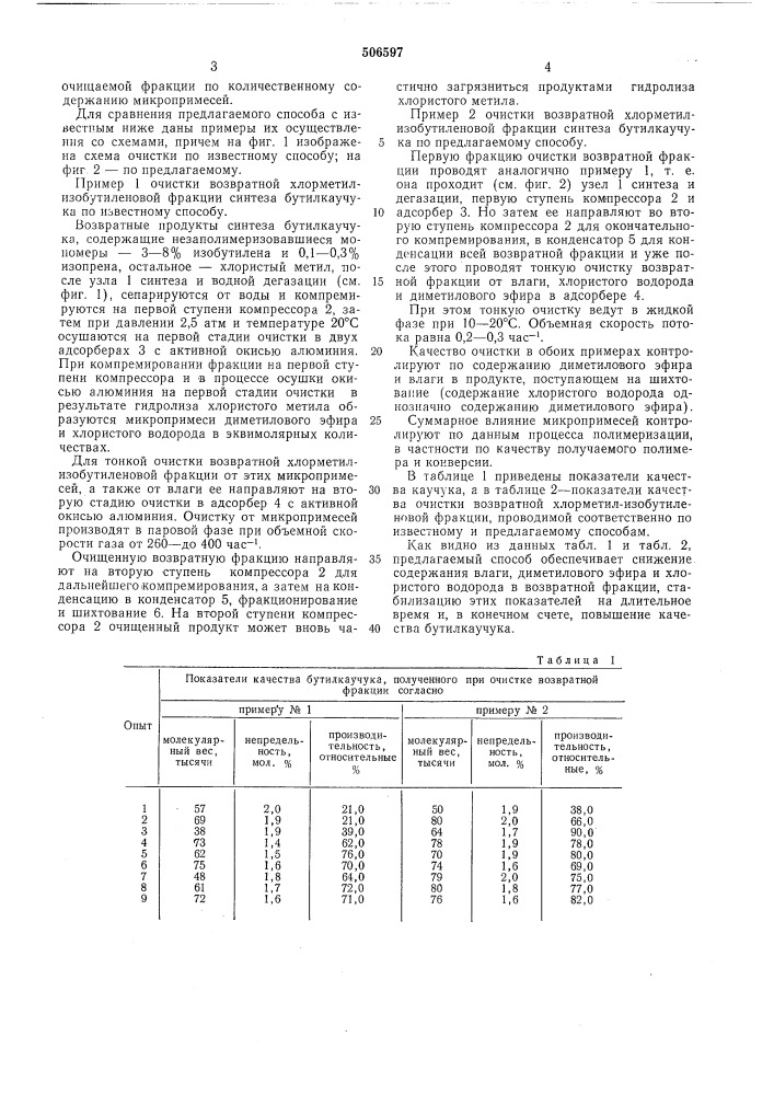 Способ очистки возвратной хлорметилизобутиленовой фракции синтеза бутилкаучука (патент 506597)