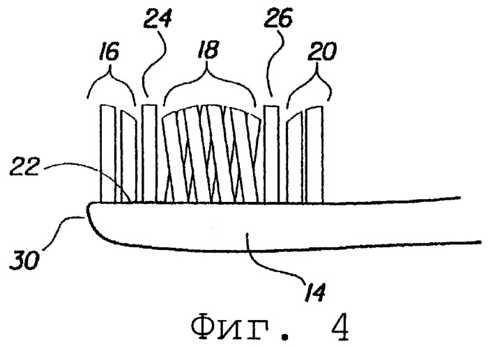 Зубная щетка с эффективной конфигурацией щетины (патент 2267286)