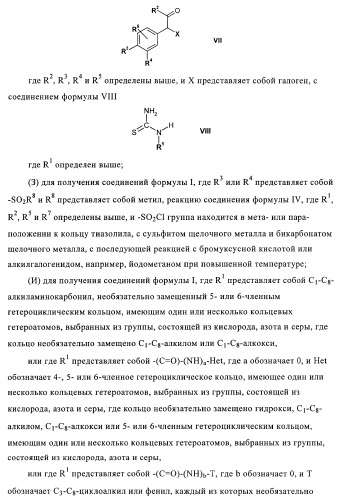 Производные 5-фенилтиазола и их применение в качестве ингибиторов рi3 киназы (патент 2378263)