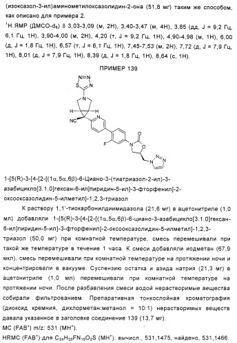 Замещенные циклопропильной группой оксазолидиноновые антибиотики и их производные (патент 2348628)