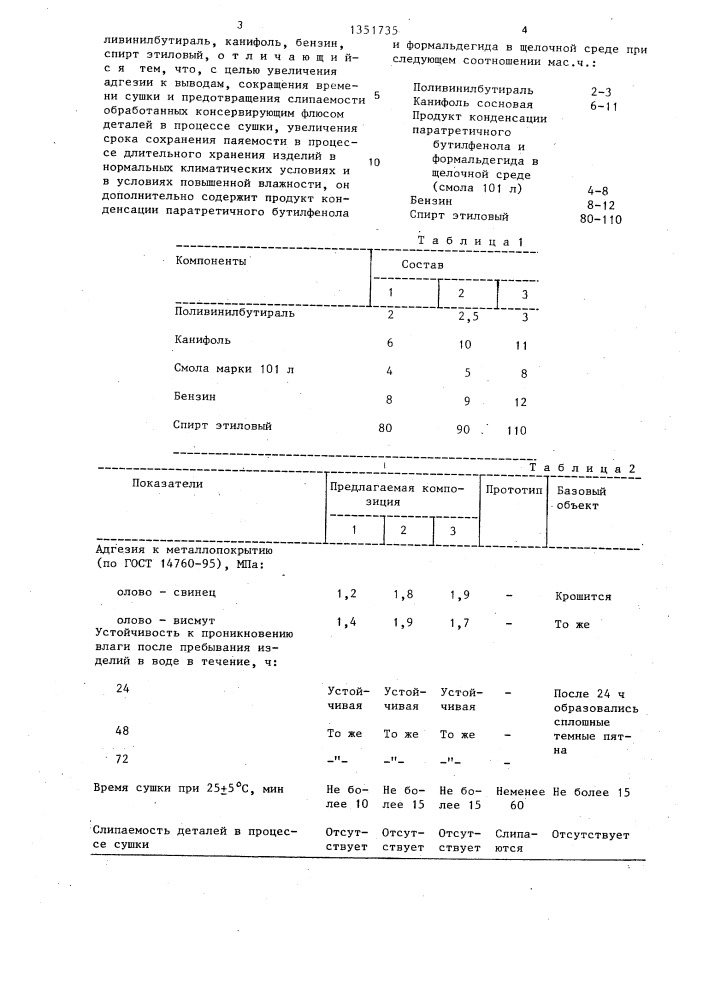 Консервирующий флюс (патент 1351735)