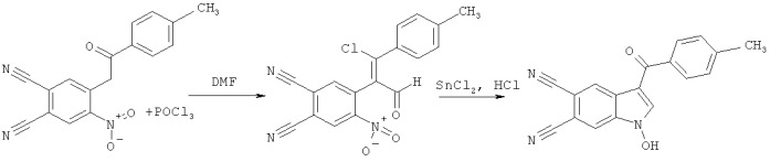 Способ получения 1-гидрокси-3-r-индол-5,6-дикарбонитрилов (патент 2534988)