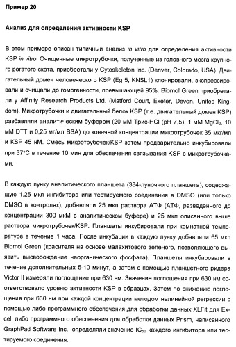 N-(1-(1-бензил-4-фенил-1н-имидазол-2-ил)-2,2-диметилпропил)бензамидные производные и родственные соединения в качестве ингибиторов кинезинового белка веретена (ksp) для лечения рака (патент 2427572)