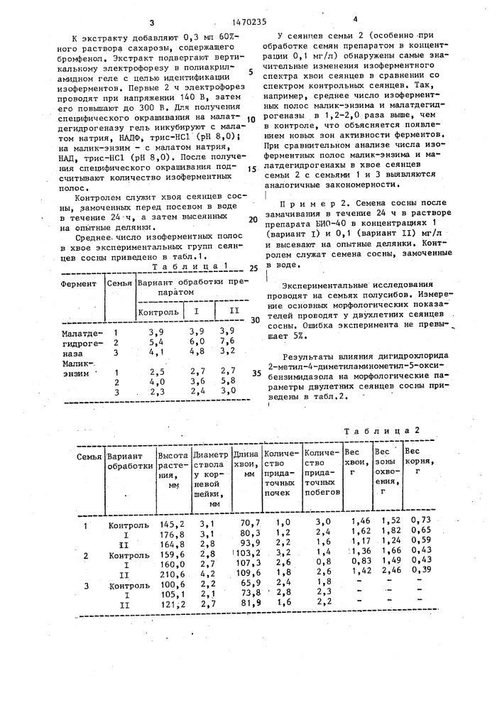 Способ определения чувствительности форм хвойных пород деревьев к воздействию ростстимулирующего препарата (патент 1470235)