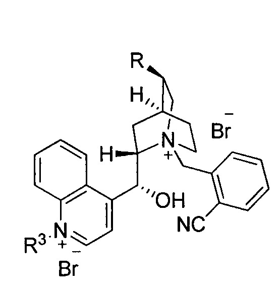 Бисчетвертичные соли алкалоида хинного дерева в качестве асимметрических межфазных катализаторов (патент 2667909)