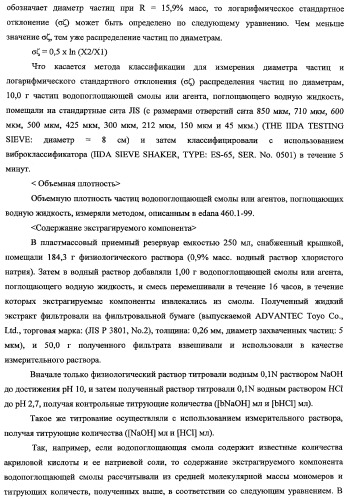 Агент, поглощающий водную жидкость, и способ его получения (патент 2337750)