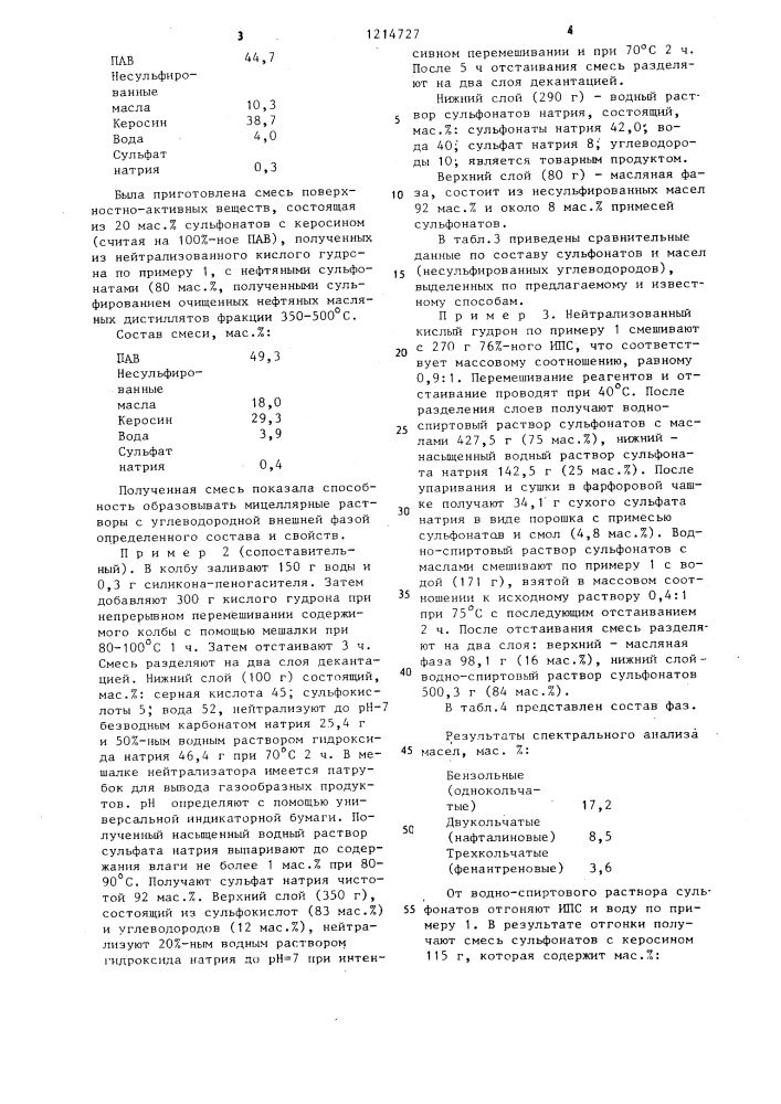 Способ переработки кислого гудрона (патент 1214727)