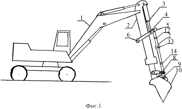 Рабочее оборудование одноковшового экскаватора (патент 2344240)