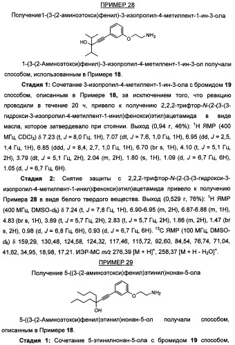 Соединения, представляющие собой алкинилфенильные производные, для лечения офтальмических заболеваний и расстройств (патент 2470910)