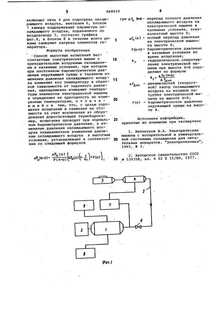 Способ высотных испытаний бесконтактных электрических машин (патент 868929)