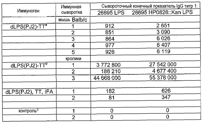 Внешний коровой эпитоп липополисахарида н. pylori (патент 2558257)