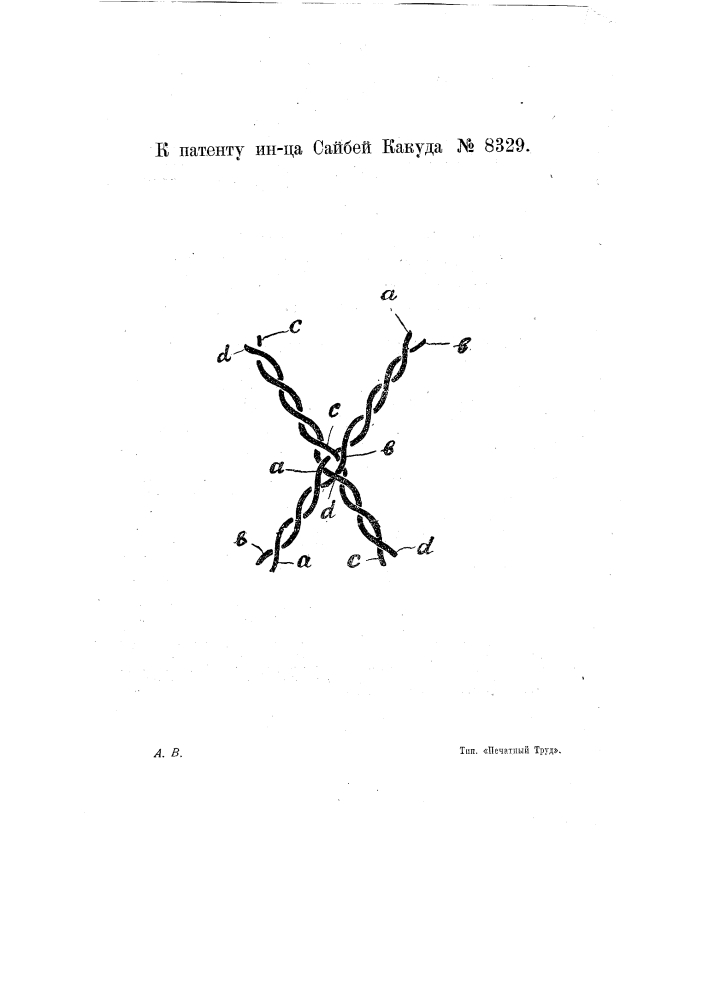 Способ изготовления безузловой сети (патент 8329)