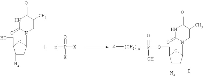 Модифицированные 5&#39;-фосфонаты азт в качестве активных компонентов для потенциальных противовирусных препаратов (патент 2322450)