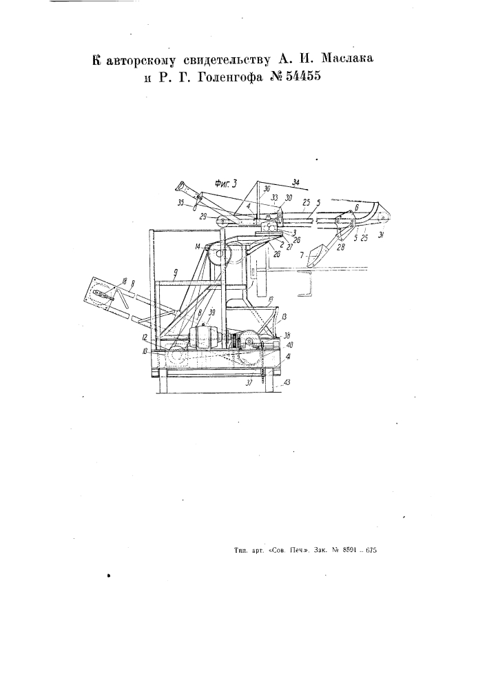 Передвижная механическая лопата (патент 54455)
