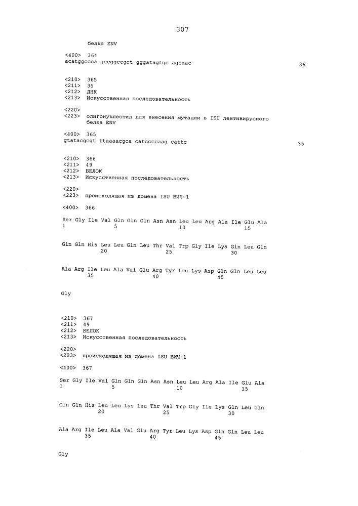 Мутантные лентивирусные белки env и их применение в качестве лекарственных средств (патент 2654673)