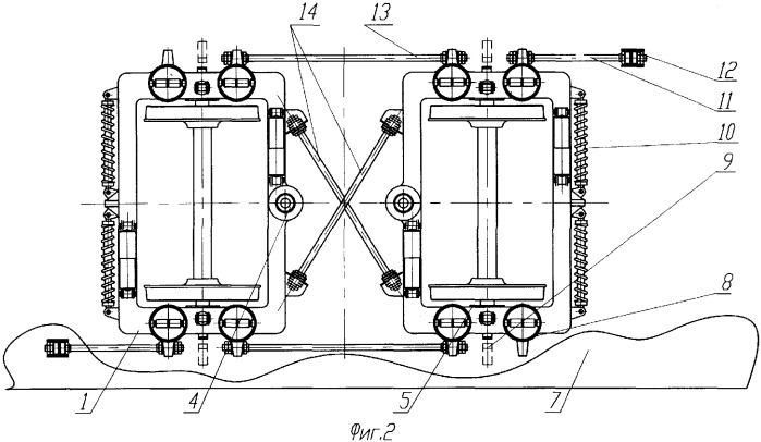 Двухосная тележка подвижной единицы железнодорожного транспорта (патент 2329907)