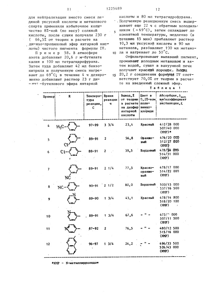 Способ получения 1,4-дикето-пирроло-(3,4-с)-пирролов (патент 1225489)