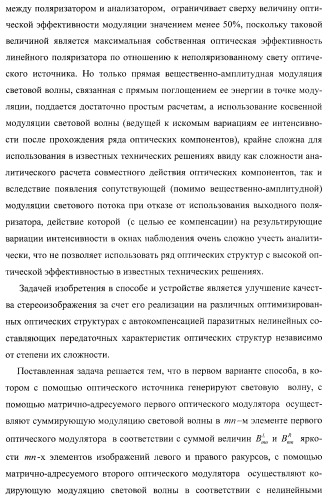 Способ формирования и наблюдения стереоизображений с максимальным пространственным разрешением и устройство для его реализации (варианты) (патент 2408163)