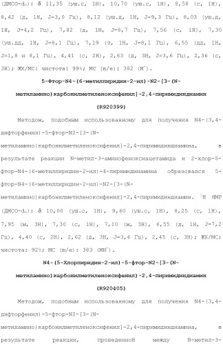 Соединения 2,4-пиримидиндиаминов и их применение (патент 2493150)