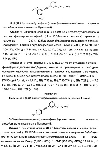 Соединения, представляющие собой алкинилфенильные производные, для лечения офтальмических заболеваний и расстройств (патент 2470910)