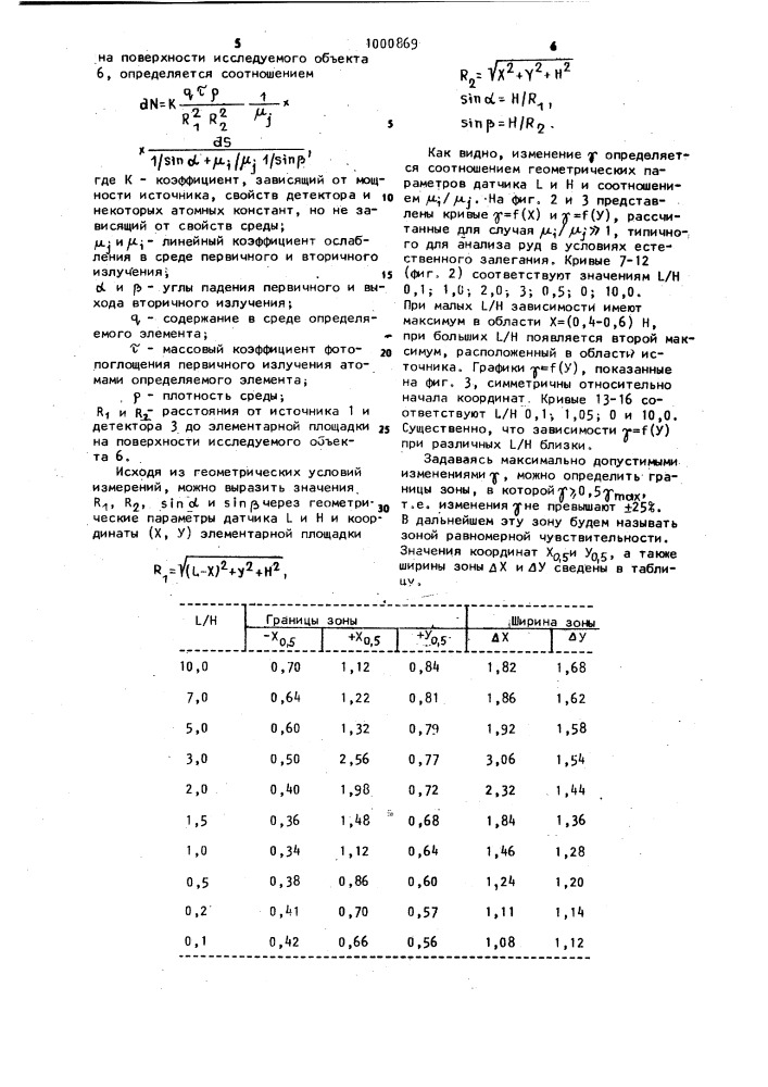 Датчик радиоизотопного рентгенофлуоресцентного анализатора (патент 1000869)