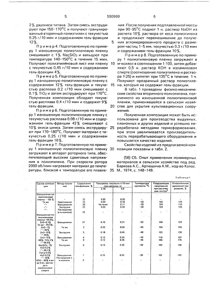 Полимерная композиция (патент 590969)