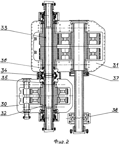 Стендовая редукторная установка для испытания двигателей (патент 2348023)