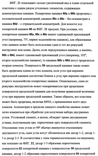 Пластина, содержащая кубические уголковые элементы, и световозвращающее покрытие (патент 2349941)