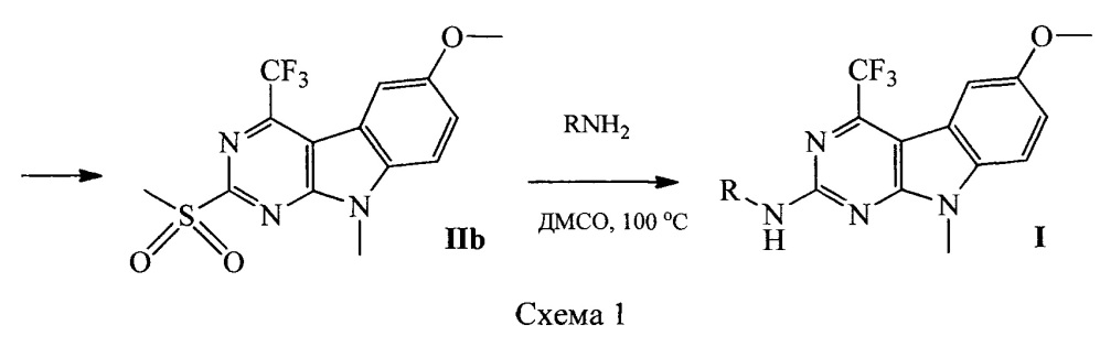 2-аминозамещенные 6-метокси-4-трифторметил-9н-пиримидо[4,5b]индолы, способ их получения, применение и предшественники (патент 2625316)