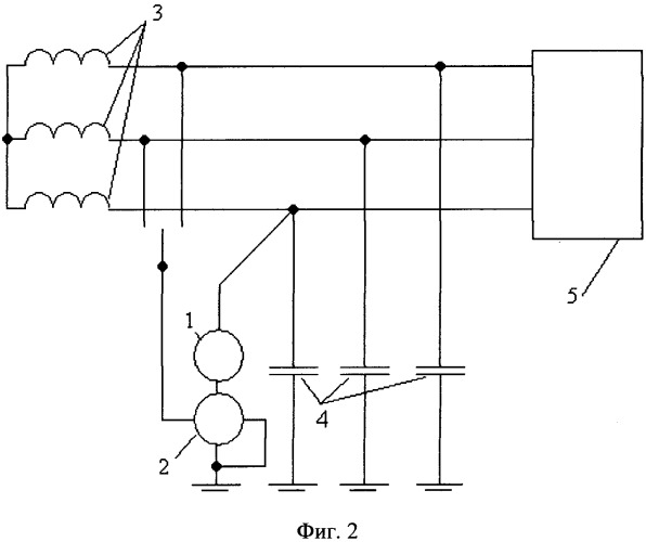 Способ измерения фазной емкости электросети (патент 2510034)