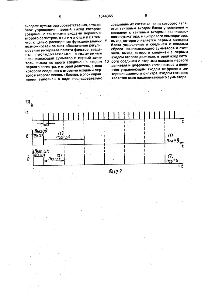 Цифровой интерполяционный фильтр (патент 1644365)