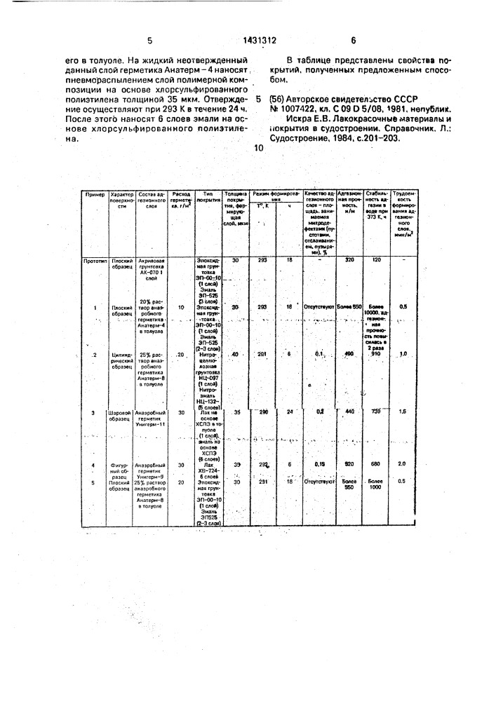 Способ получения защитных покрытий (патент 1431312)