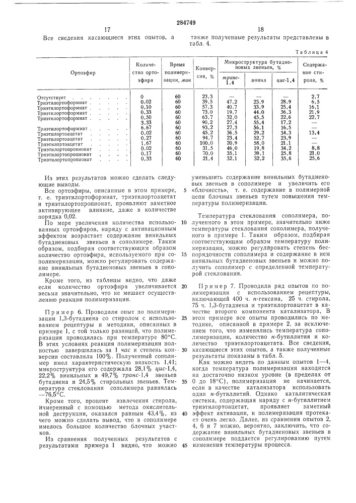 Способ получения сополимеров сопряженных диенов с винилароматическими мономерами (патент 284749)