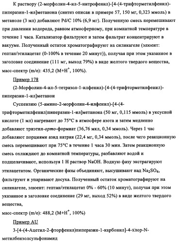 Производные 1-(2-аминобензол)пиперазина, используемые в качестве ингибиторов поглощения глицина и предназначенные для лечения психоза (патент 2354653)