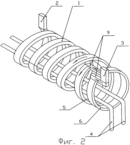 Индуктор для методического нагрева изделий (патент 2254692)