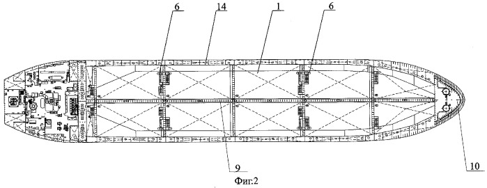 Грузовой танк судна для наливных грузов (патент 2286913)