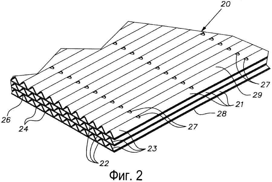 Гофрированная акустическая панель и способ ее изготовления (патент 2593843)