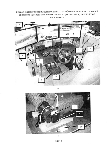 Способ скрытой оценки и мониторинга опасных психофизиологических состояний оператора человеко-машинных систем в процессе профессиональной деятельности (патент 2579422)