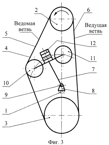 Натяжное устройство для реверсивных передач с гибкой связью (патент 2517273)