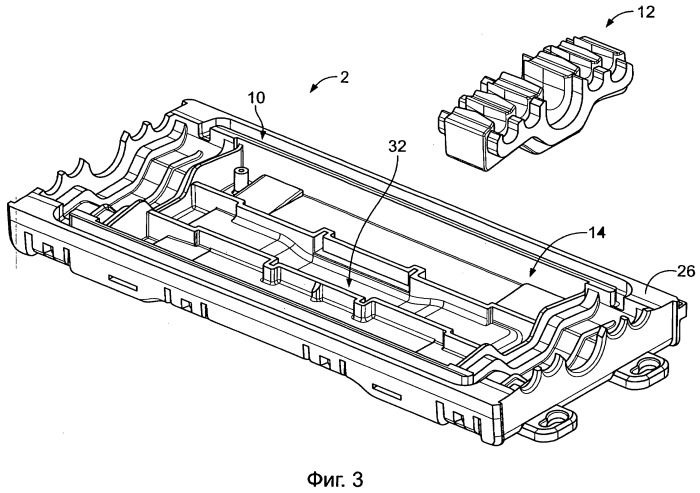 Корпус для оптоволоконной сборки (патент 2530475)