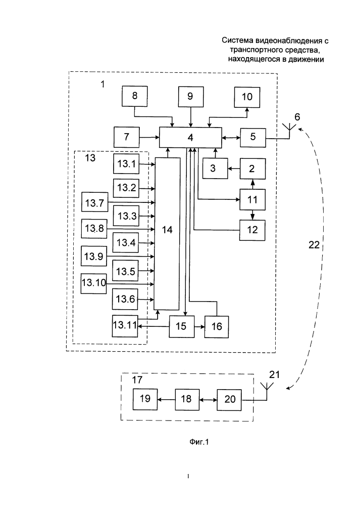 Система видеонаблюдения с транспортного средства, находящегося в движении (патент 2626251)