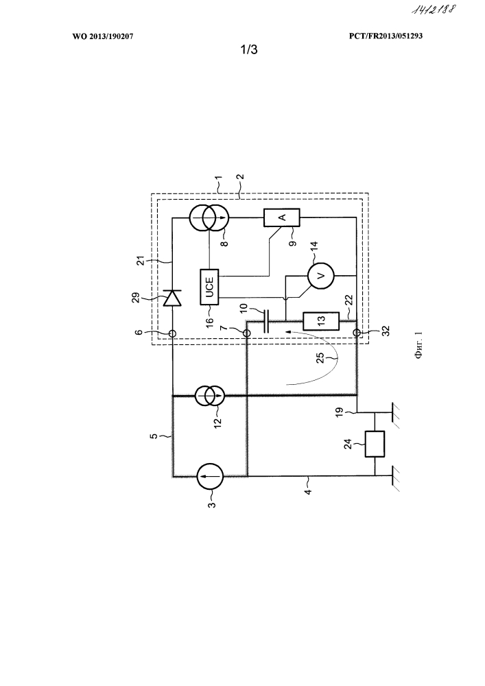 Устройство измерения сопротивления заземления и бортовое зарядное устройство для транспортного средства, оборудованное таким устройством (патент 2603173)