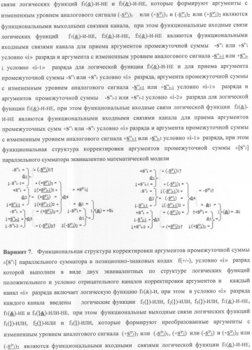 Функциональная структура корректировки аргументов промежуточной суммы &#177;[s&#39;&#39;i] параллельного сумматора в позиционно-знаковых кодах f(+/-) (патент 2362204)