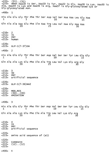 Гликозилированный пептид glp-1 (патент 2543157)