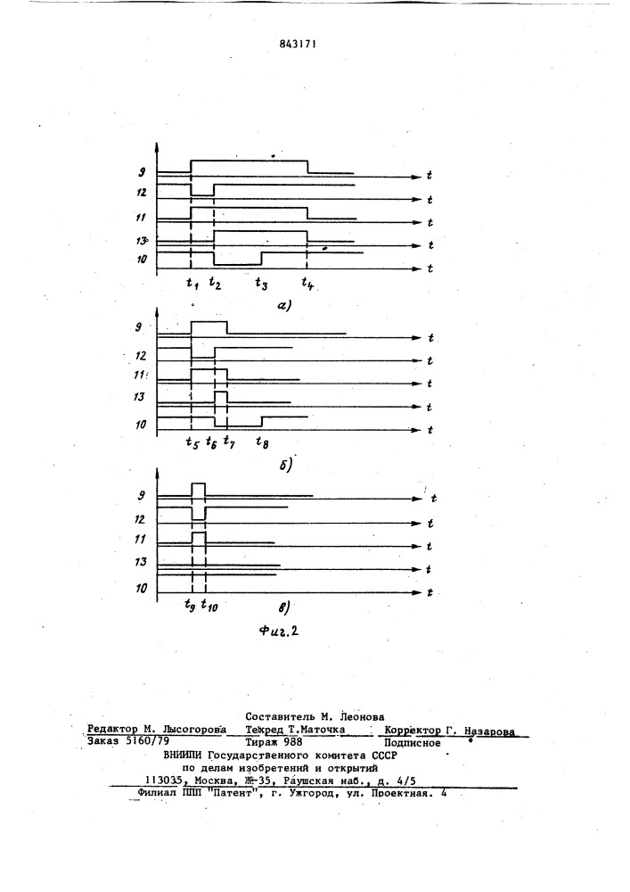 Формирователь импульсов (патент 843171)