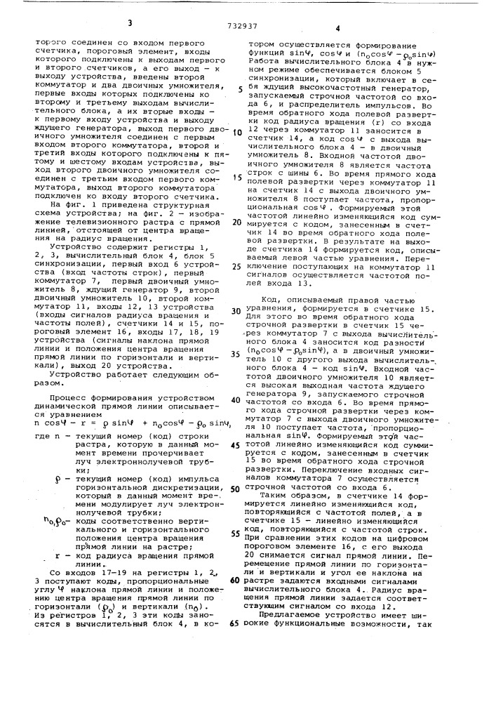 Устройство для отображения графической информации на экране электронно-лучевой трубки (патент 732937)