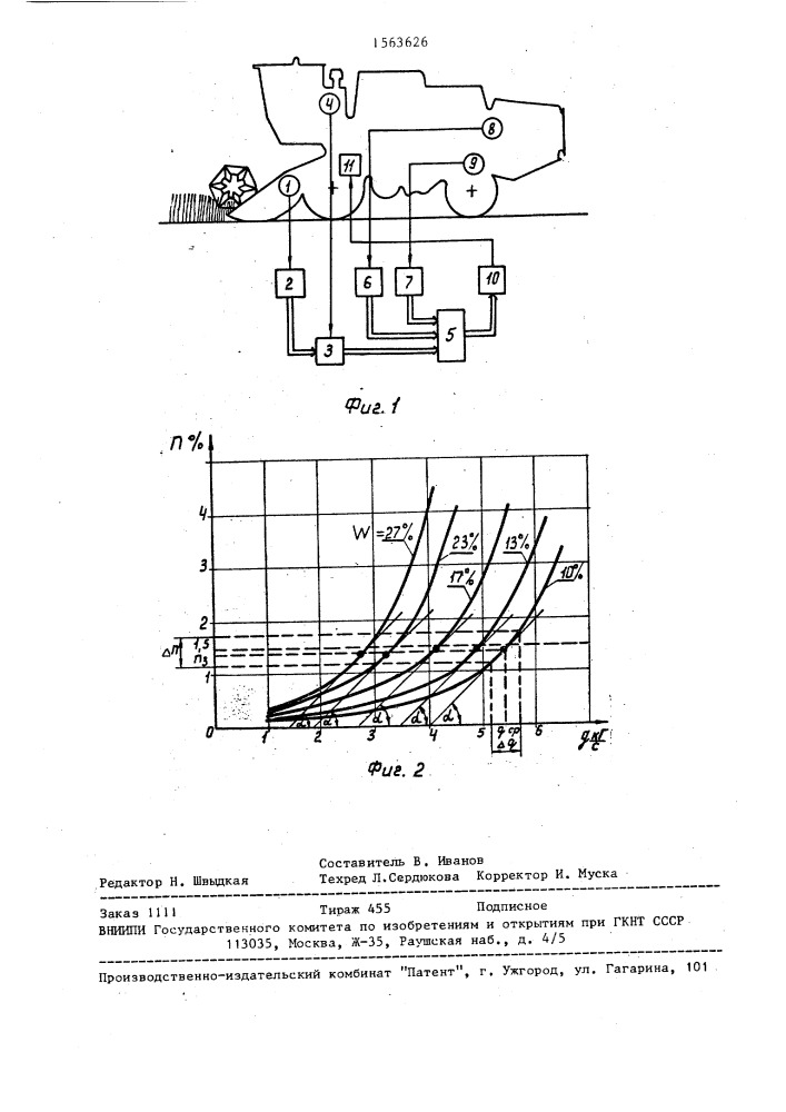 Способ оптимизации загрузки зерноуборочного комбайна (патент 1563626)