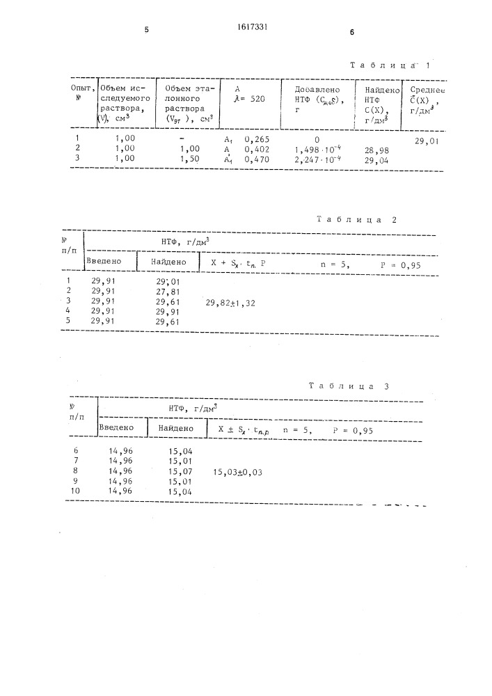 Способ определения нитрилотриметиленфосфоновой кислоты (патент 1617331)