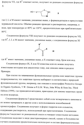 Соли четвертичного аммония в качестве антагонистов м3 (патент 2394031)